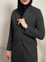 مانتو شلوار اداری کد 720 گیتی زغالی