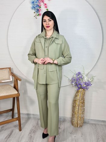 مانتو سه تیکه گلنسا